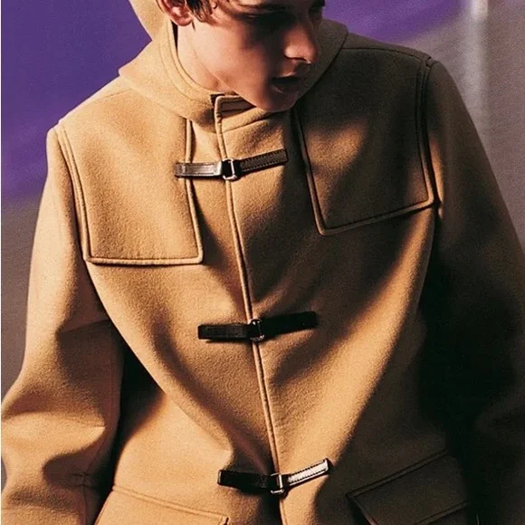 Prada FW 1999 - fur lined brown Nylon Coat with Leather Velcro strap closure - Picture 13 of 13